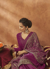 Winsome Looking Salwar Suit in Rani Pink